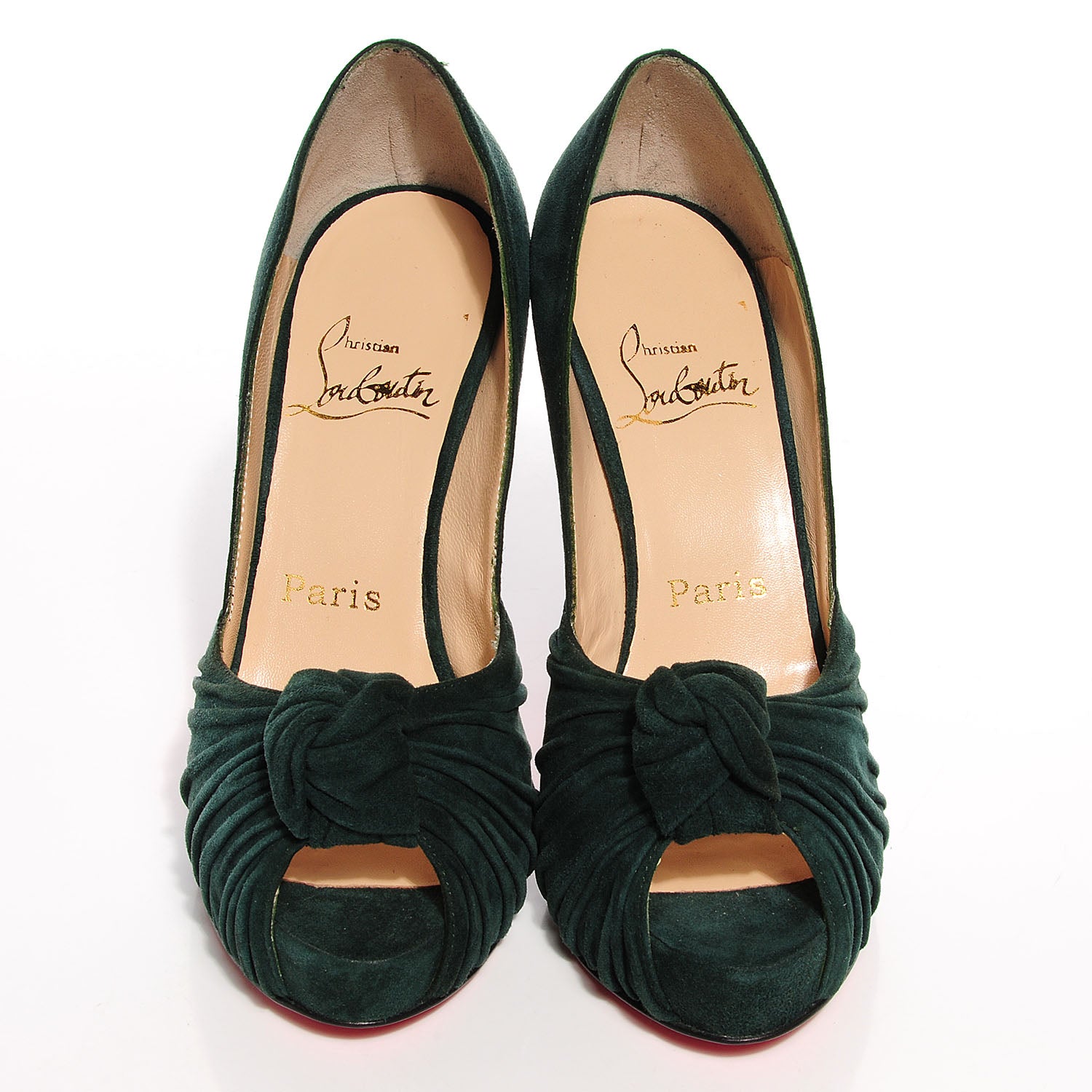 Christian Louboutin Suede Lady Gres 120 Pumps 36 Verde 2 of 7