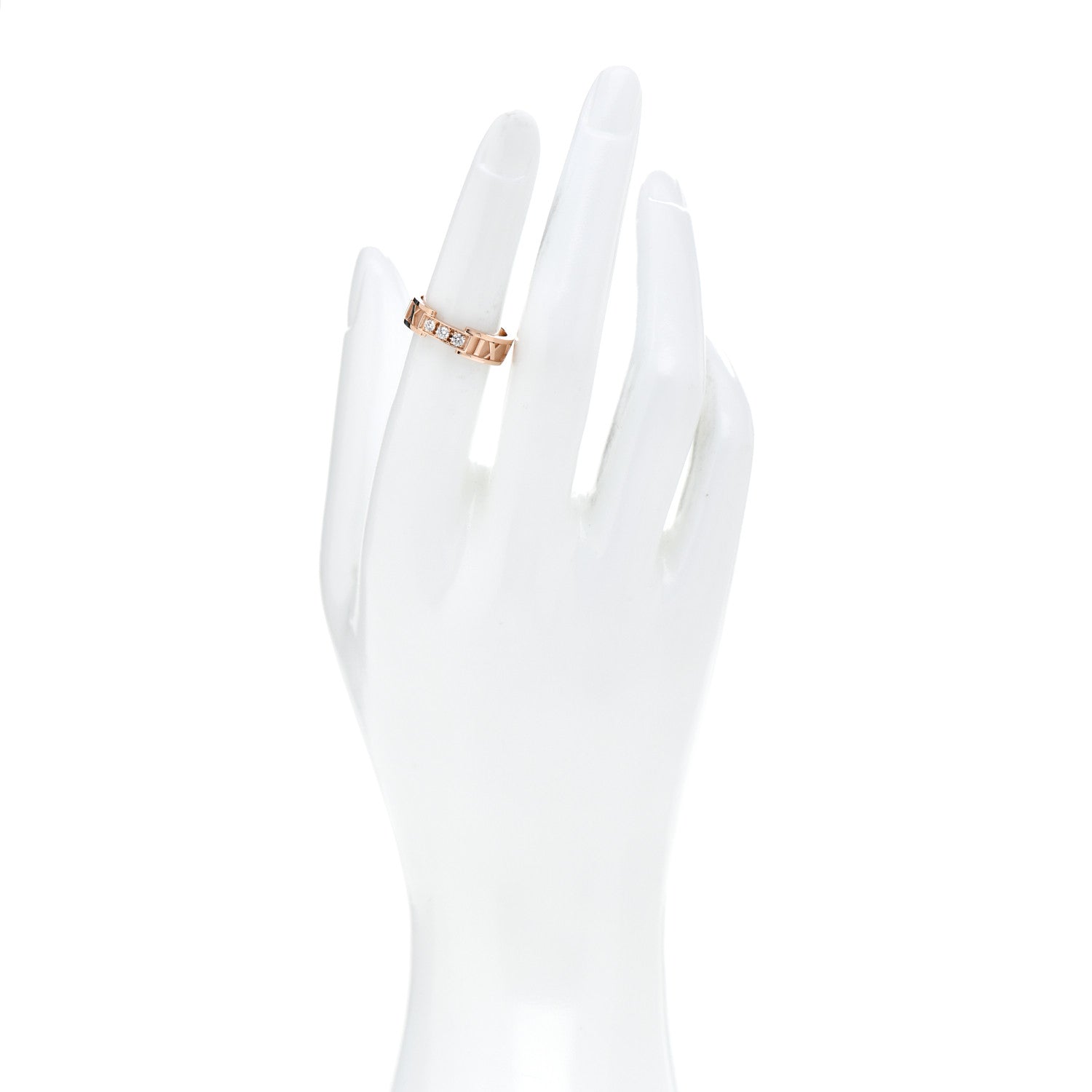 Tiffany 18K Rose Gold Diamond Atlas Ring 52 6 2 of 4