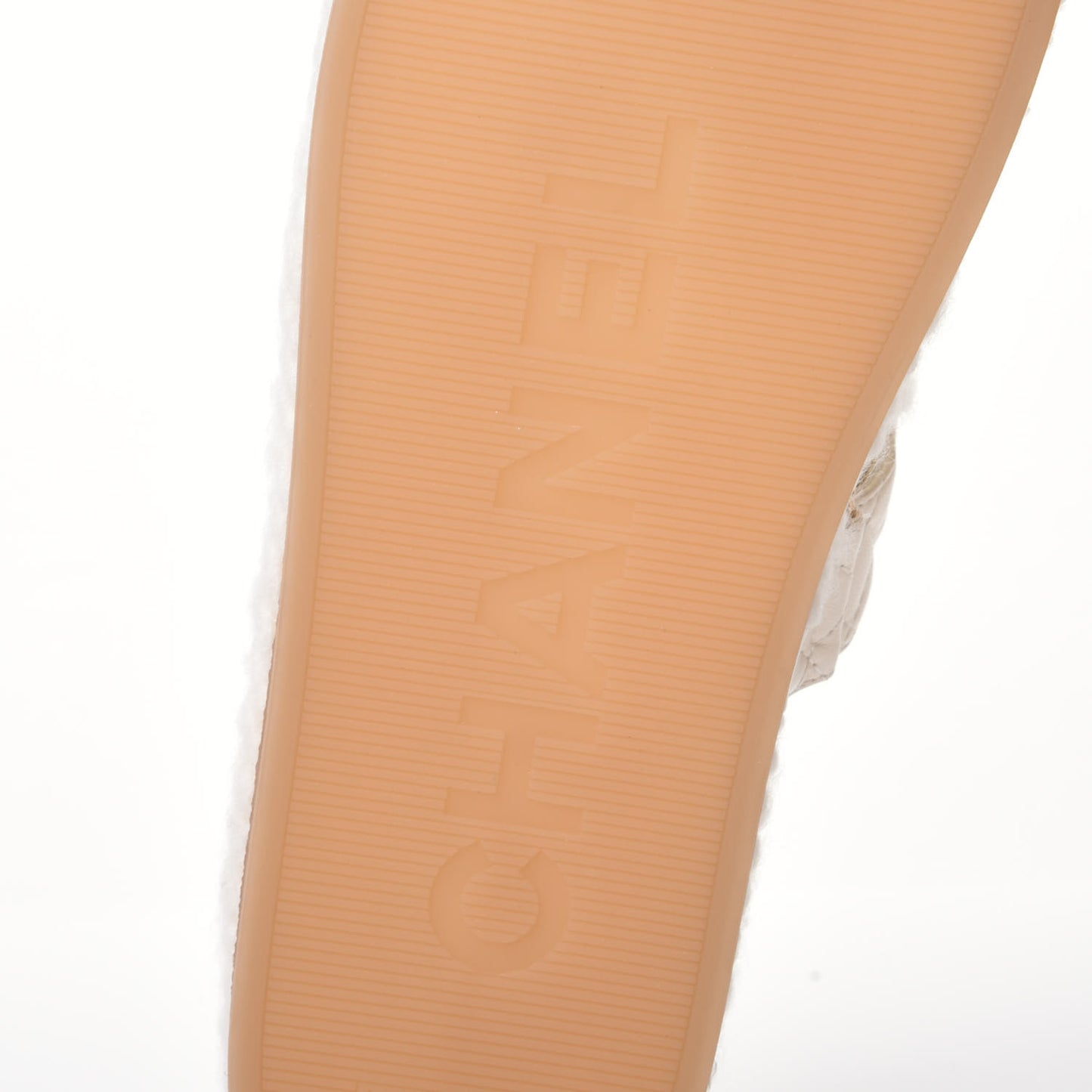 Cord Lambskin Quilted Logo Mules 41 White