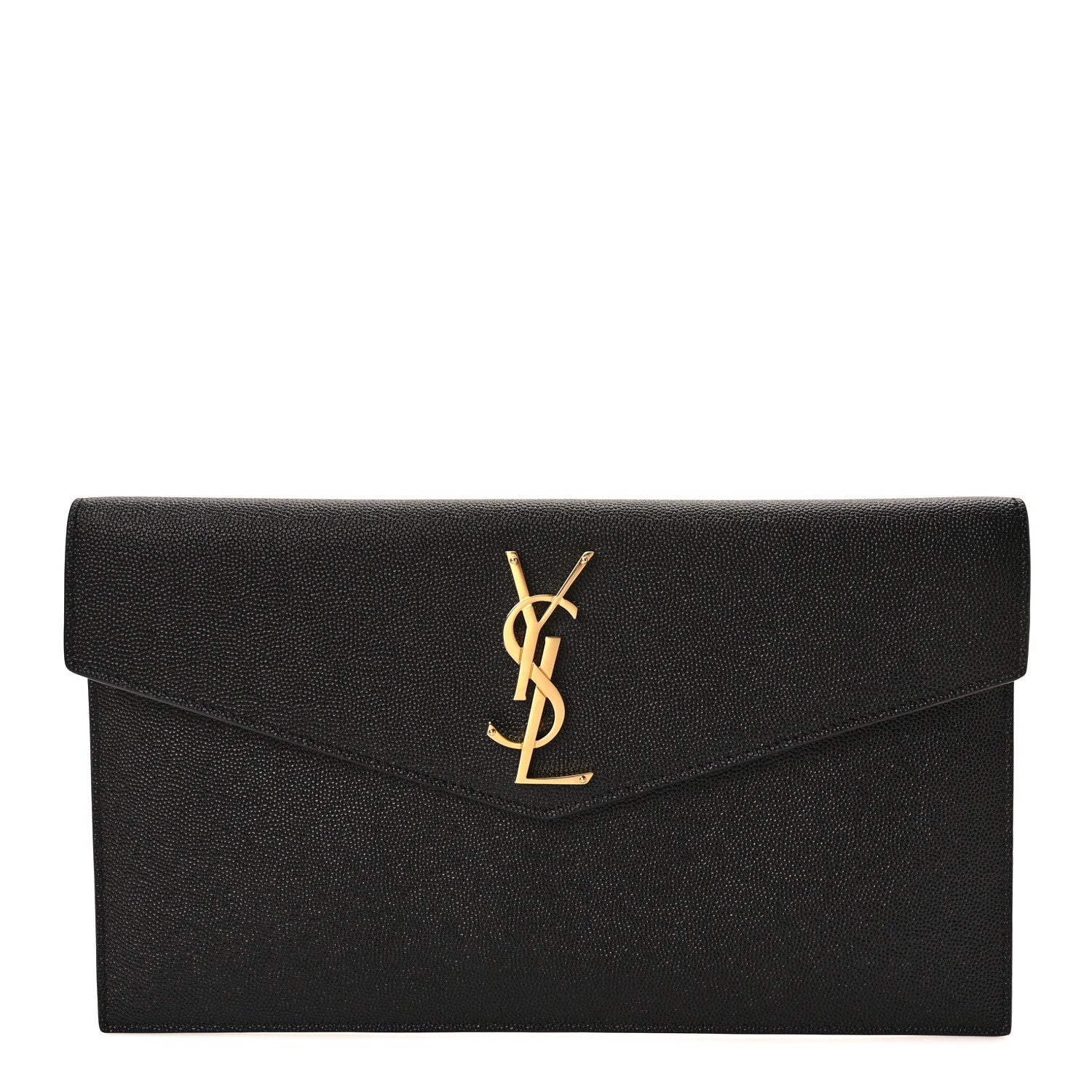 Saint Laurent Grain De Poudre Uptown Pouch Black 1 of 7