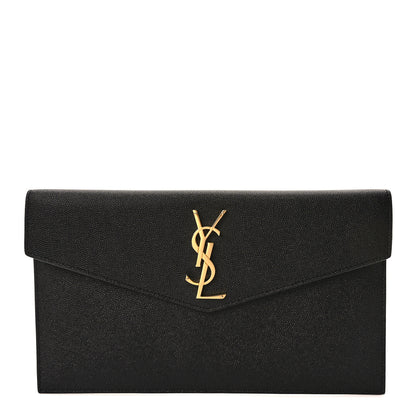 Saint Laurent Grain De Poudre Uptown Pouch Black 1 of 7
