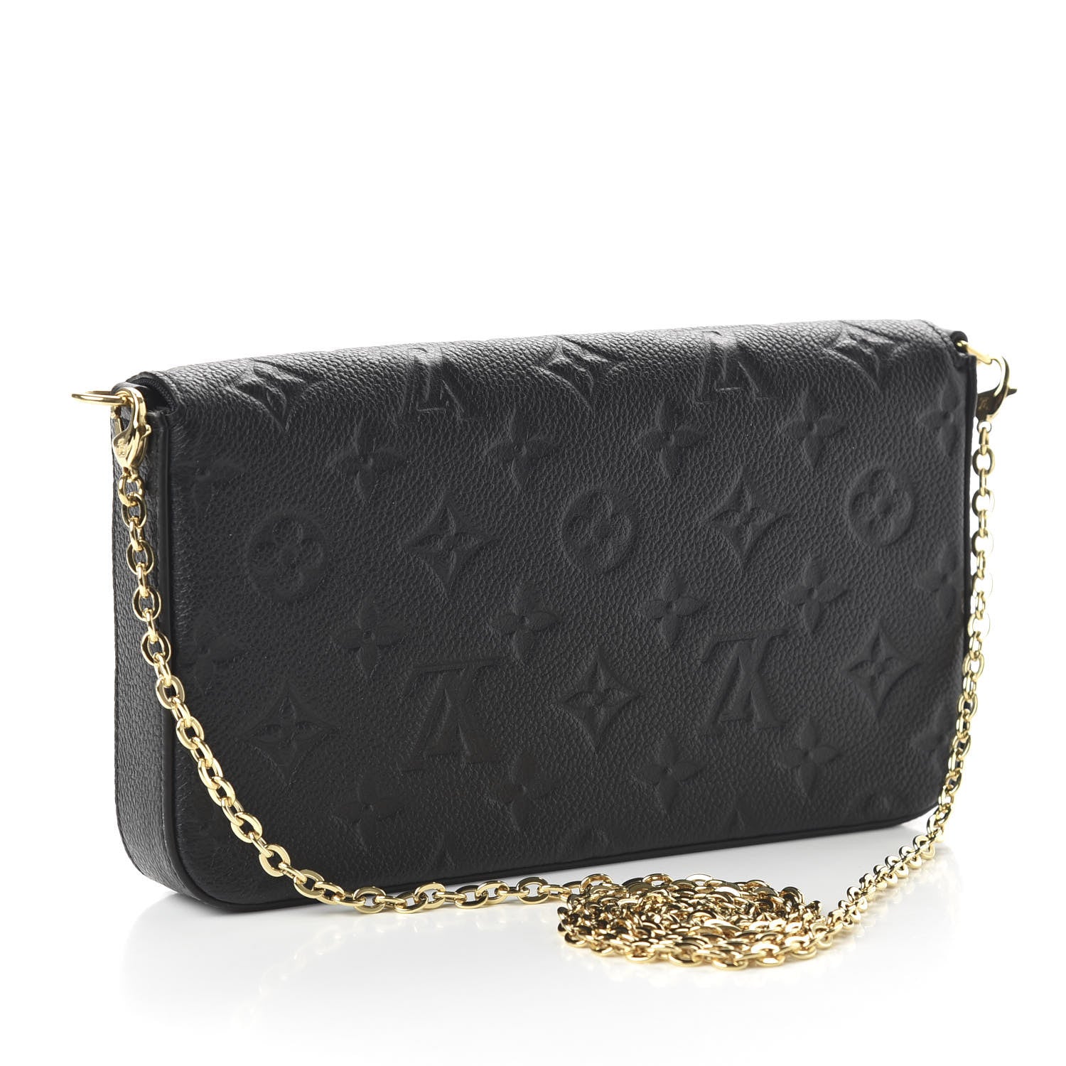 Louis Vuitton Empreinte Pochette Felicie Chain Wallet Black 3 of 10