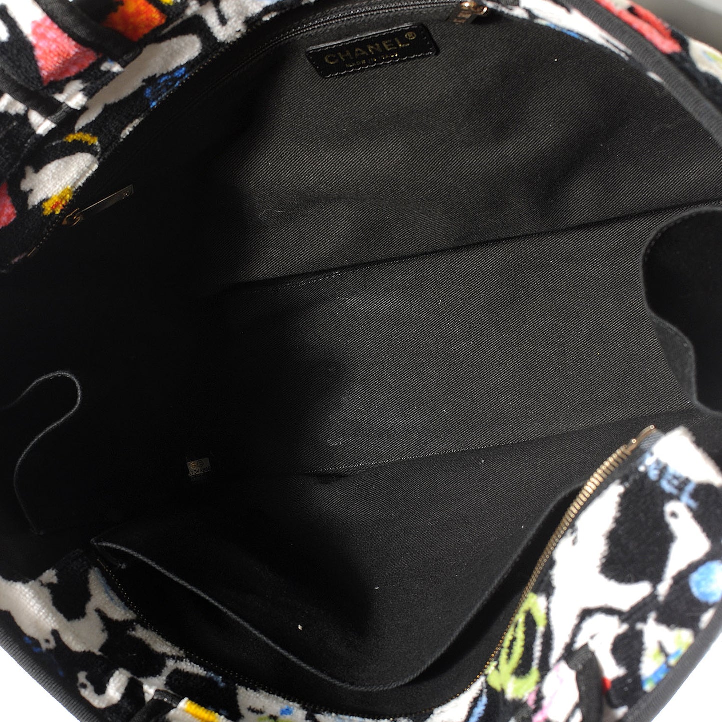 Terry Cotton Baby Animals Diaper Bag Black