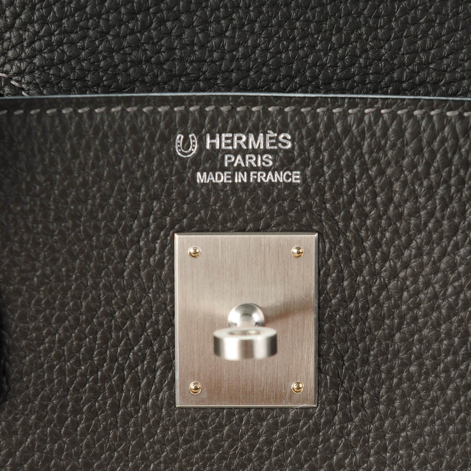 Hermes Taurillon Clemence Horseshoe Birkin 40 Black Graphite 22 of 22