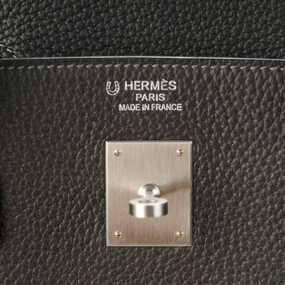 Hermes Taurillon Clemence Horseshoe Birkin 40 Black Graphite 22 of 22