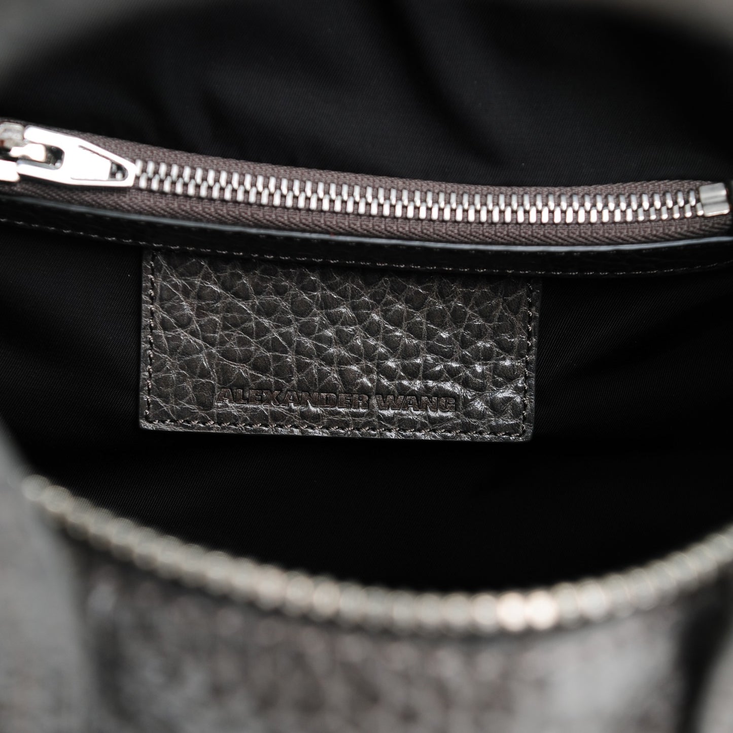 Pebbled Lambskin Inside Out Rockie Gunpowder