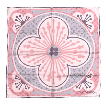 Louis Vuitton Silk Monogram Floral Scarf Pink 1 of 4