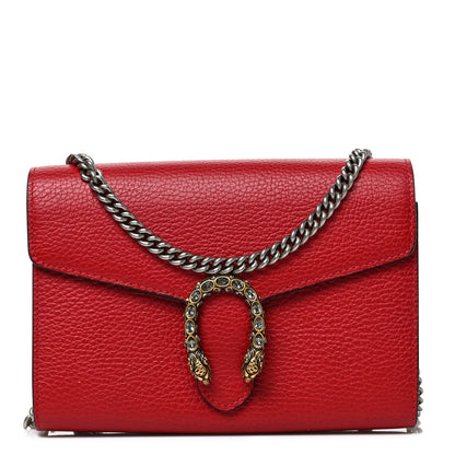 Gucci Calfskin Mini Dionysus Chain Wallet Hibiscus Red 1 of 8