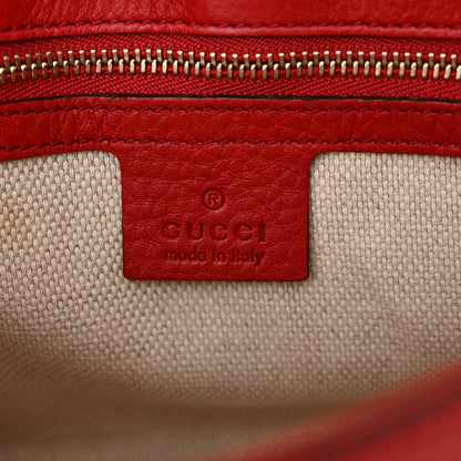 Gucci Pebbled Calfskin Medium Soho Flap Crossbody Vibrant Red 6 of 11