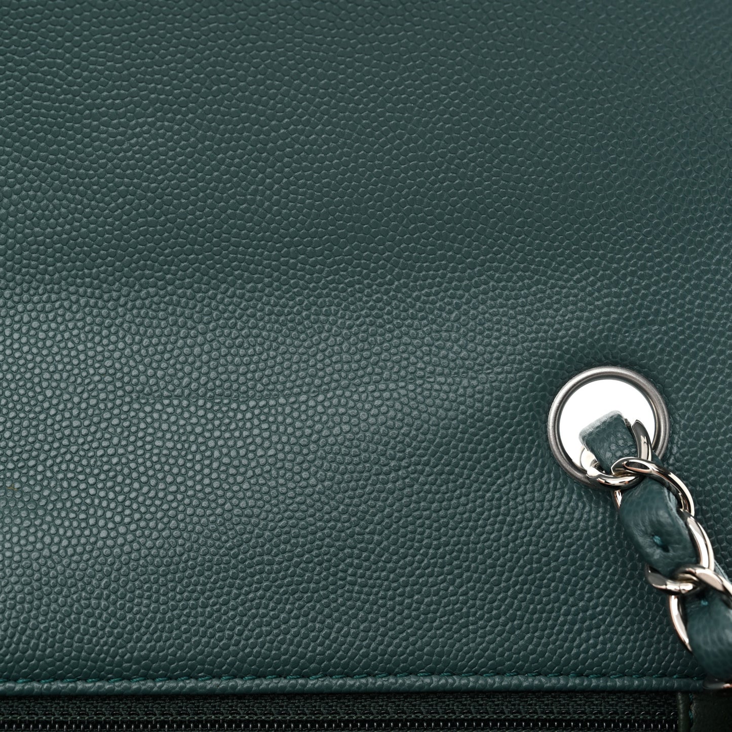 Caviar Quilted Mini Rectangular Flap Dark Turquoise