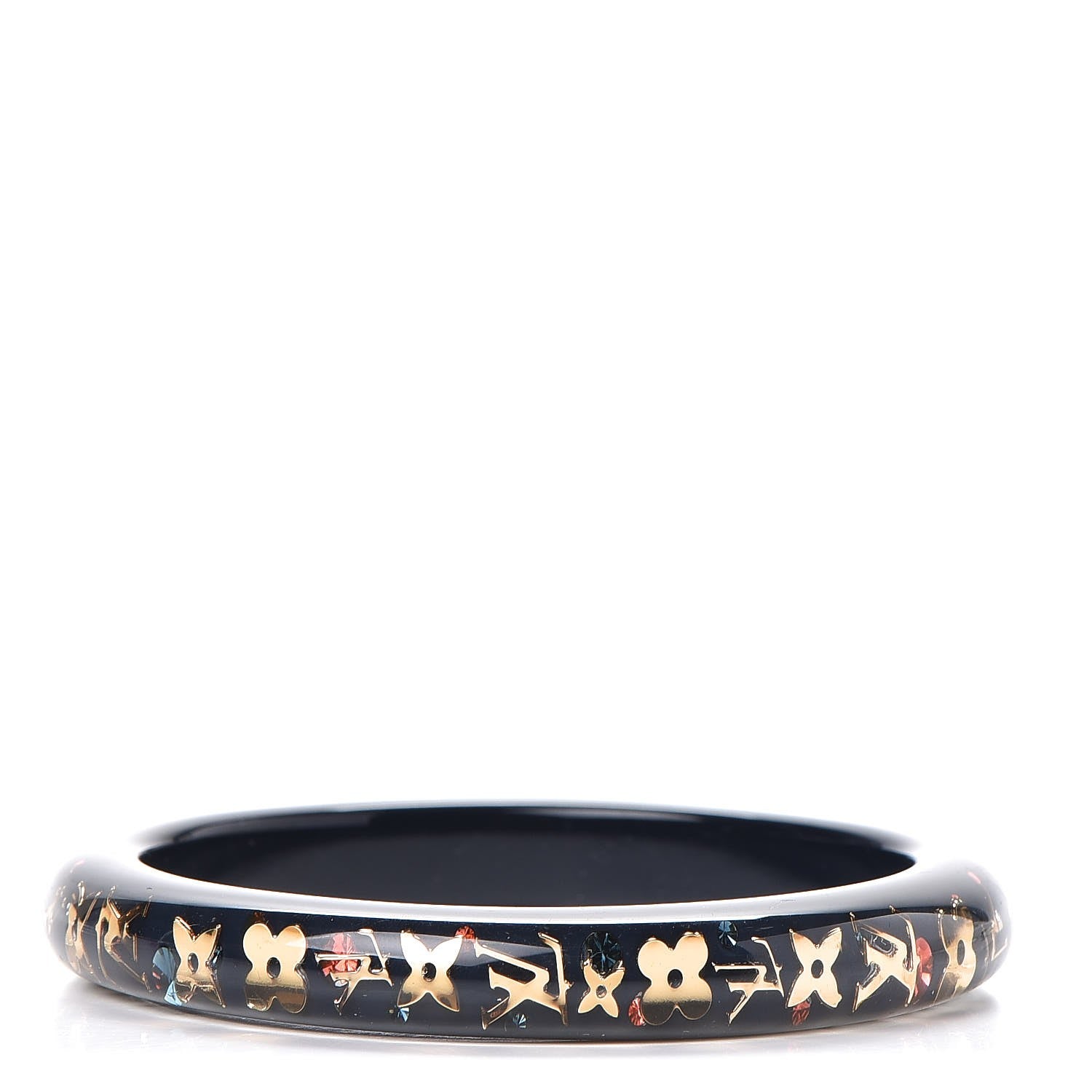 Louis Vuitton Resin Swarovski Medium Inclusion Bracelet PM Navy 1 of 5
