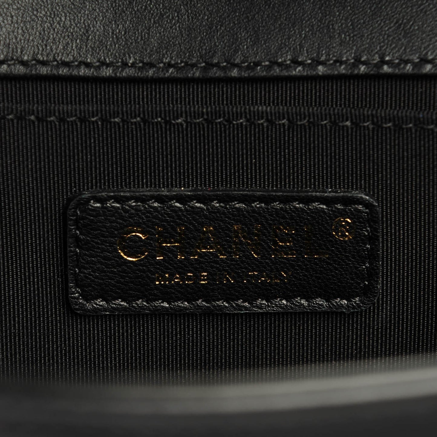 Lambskin Quilted Medium Boy Flap Black