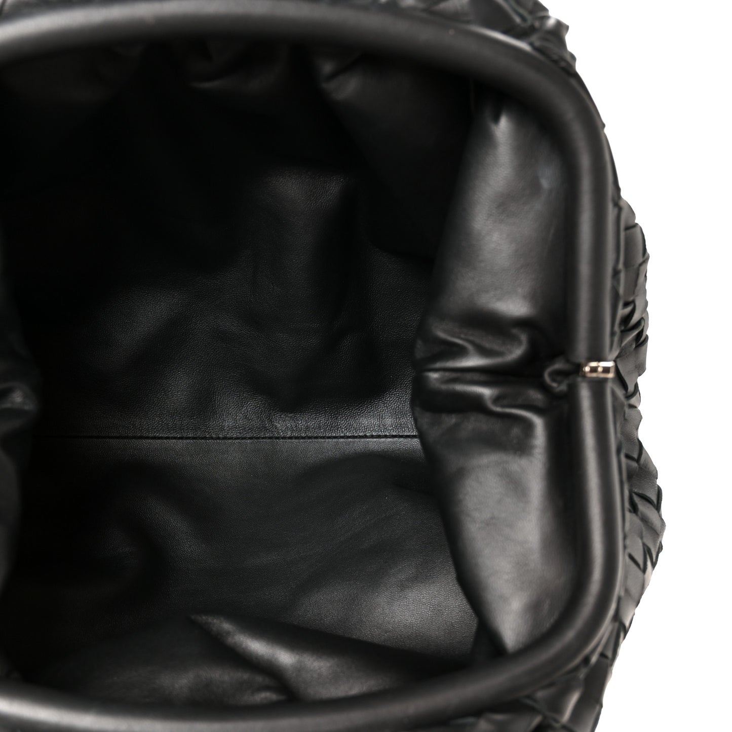 Nappa Maxi Intrecciato The Pouch Oversized Clutch Black