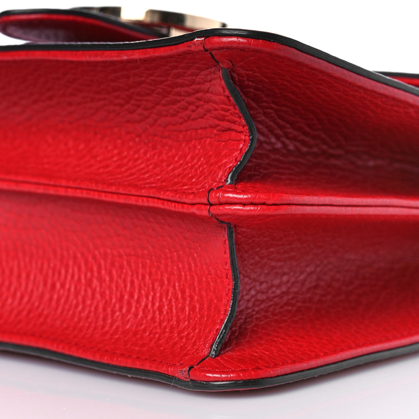Dollar Calfskin Small Interlocking G Shoulder Bag Red