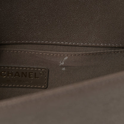 Chanel Caviar Quilted Medium Boy Flap Khaki 11 of 12