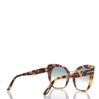 Tom Ford Samantha Cat Eye Sunglasses TF553 Havana 3 of 8