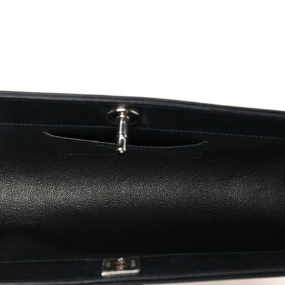 Chanel Rattan Calfskin CC Chain Wristlet Clutch Black Beige 5 of 9