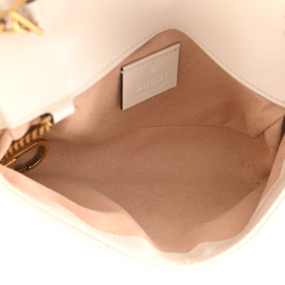 Gucci Calfskin Matelasse Super Mini GG Marmont Shoulder Bag White 5 of 10