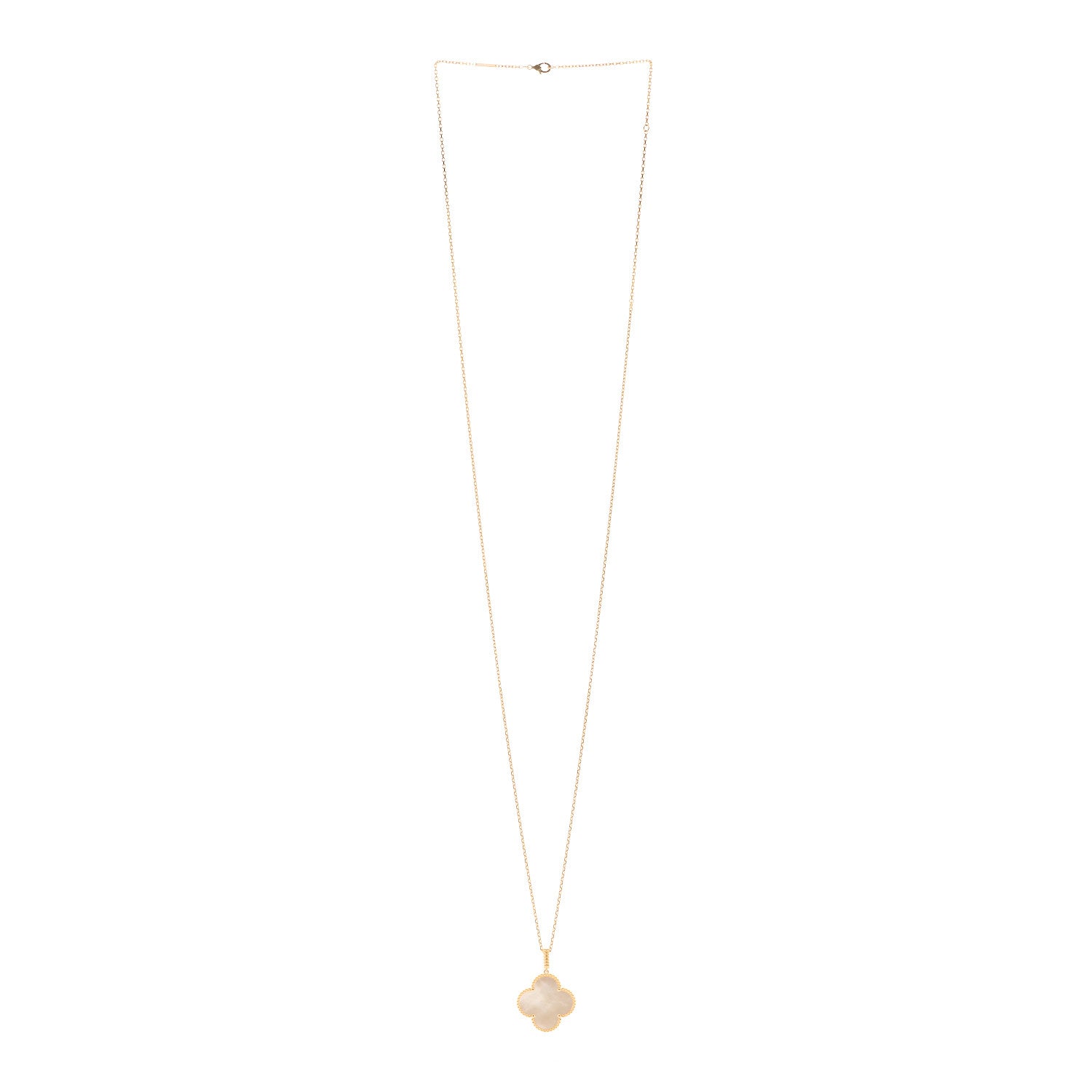 Van Cleef & Arpels 18K Yellow Gold Mother of Pearl Magic Alhambra Long Necklace 3 of 6