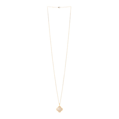 Van Cleef & Arpels 18K Yellow Gold Mother of Pearl Magic Alhambra Long Necklace 3 of 6