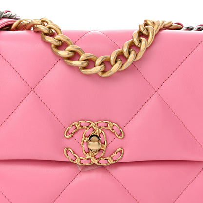 Chanel Lambskin Quilted Medium Chanel 19 Flap Pink 8 of 11