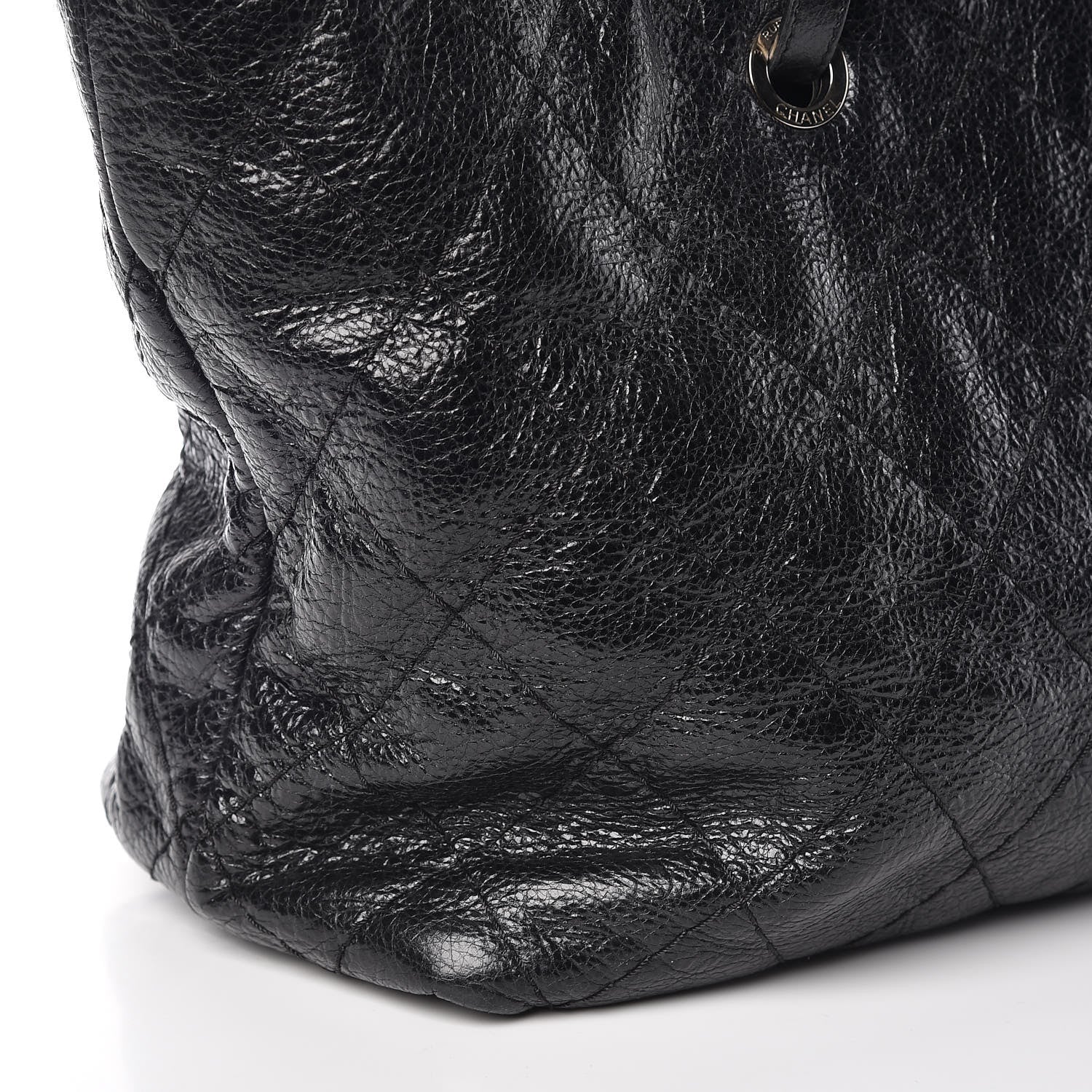 Chanel Glazed Calfskin Large On The Road Tote Black 9 of 12