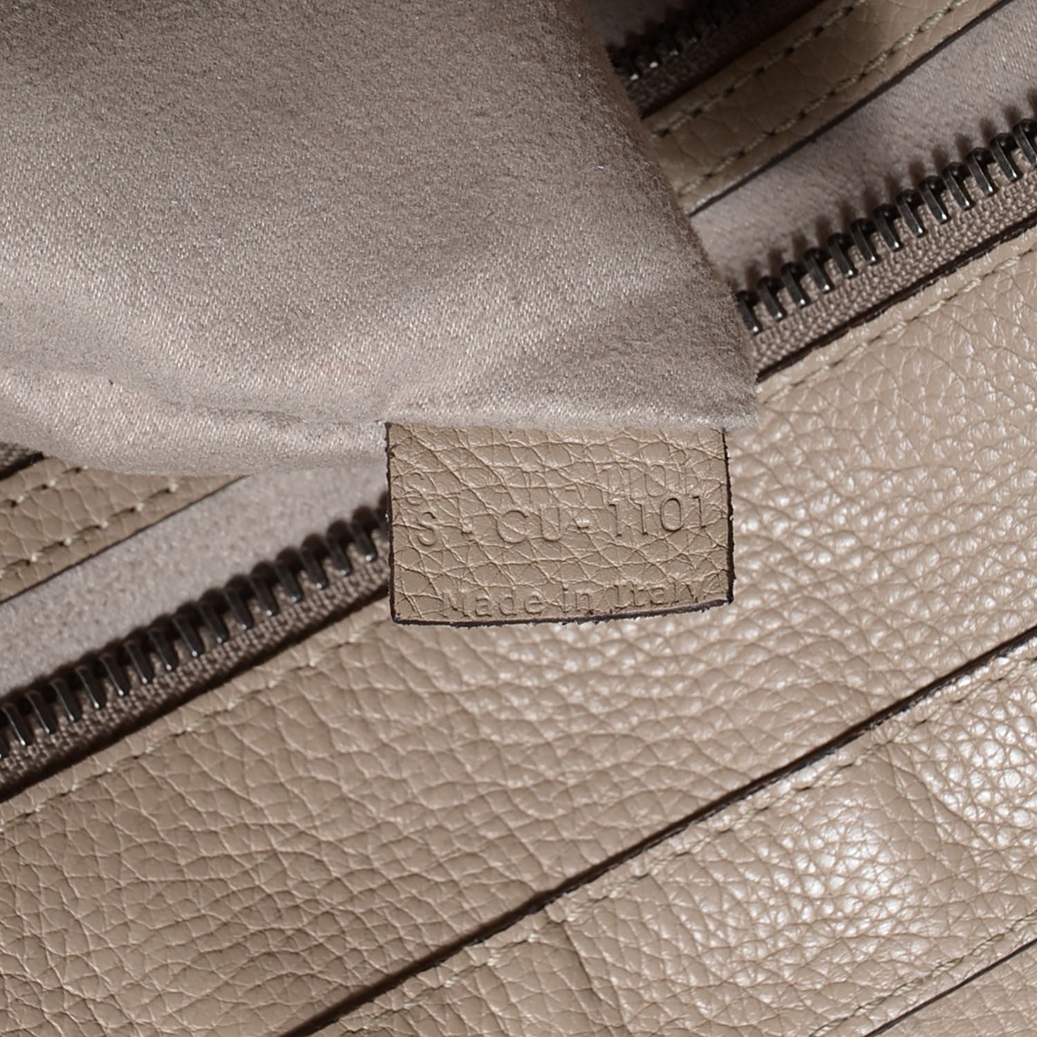 Celine Drummed Calfskin Shoulder Luggage Dune 7 of 8