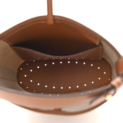 Delvaux Linen Canvas Supple Calfskin Mini Pin Daily Surpique Bucket Naturel 5 of 10