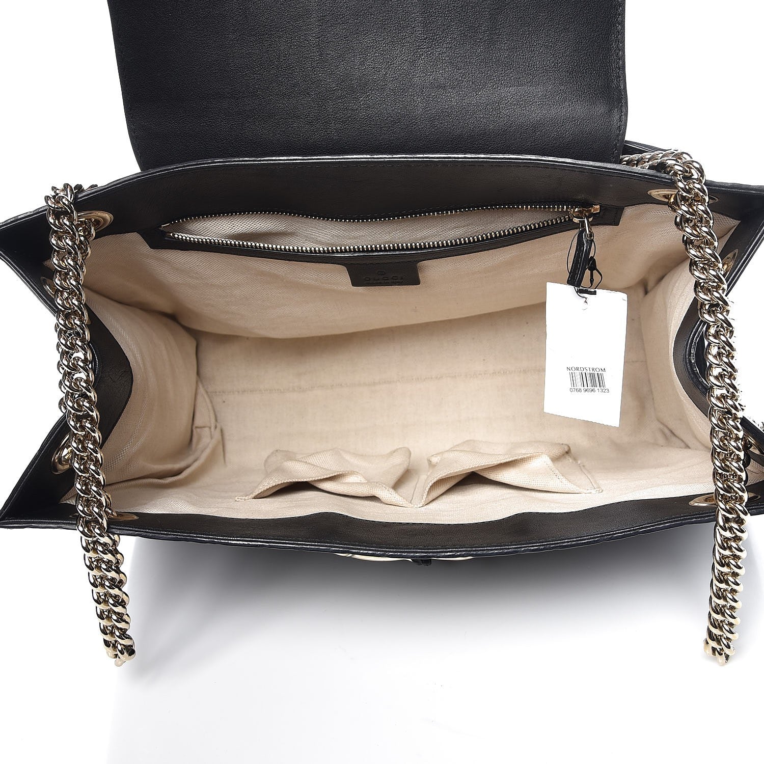 Gucci Guccissima Large Emily Chain Shoulder Bag Black 5 of 8