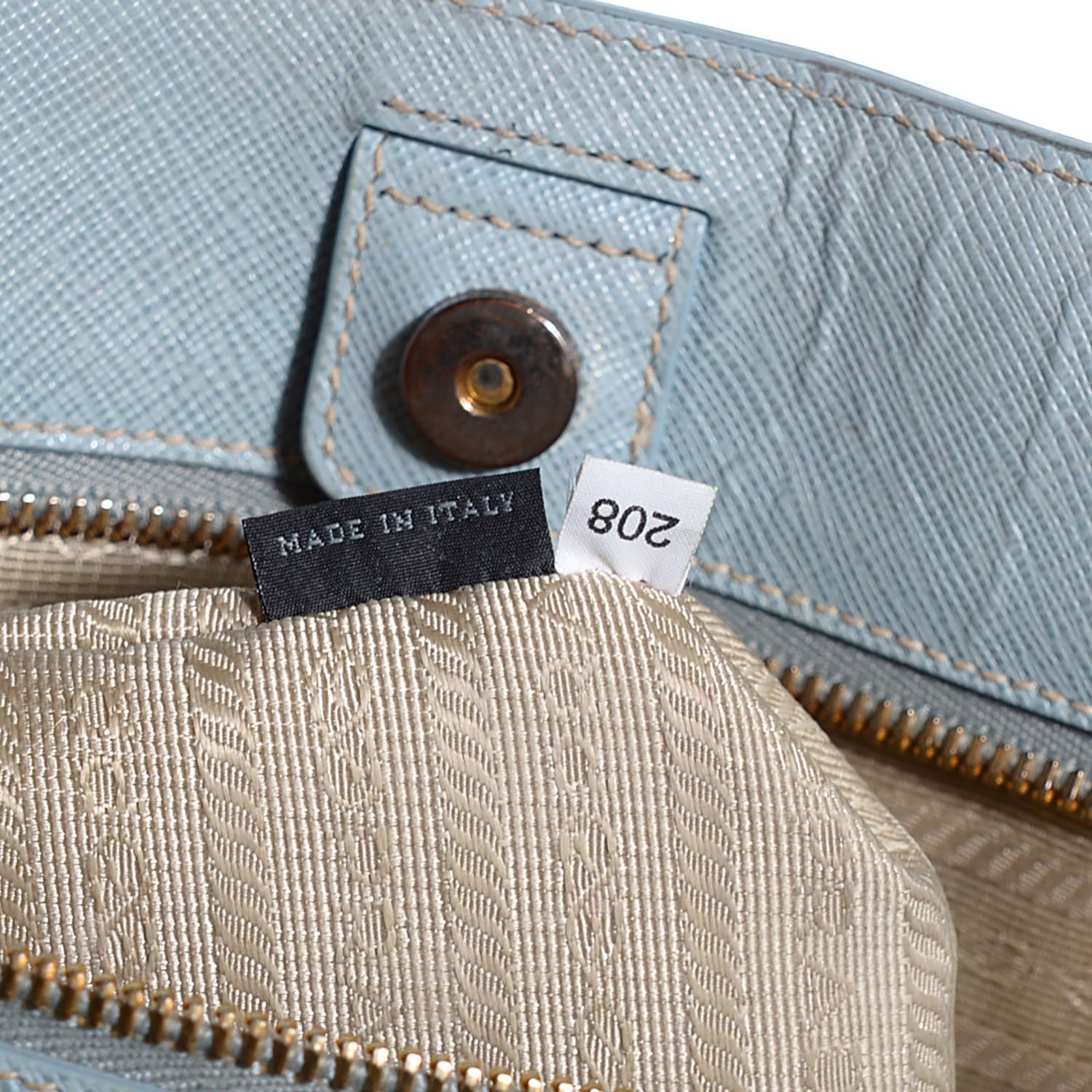 Prada Saffiano Lux Large Tote Lago 7 of 9