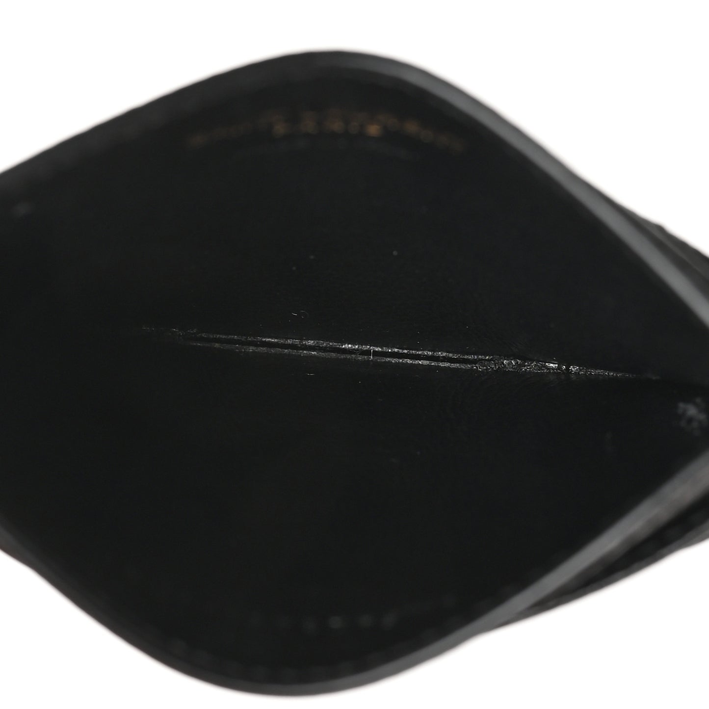 Grain De Poudre Matelasse Chevron Monogram Credit Card Case Black