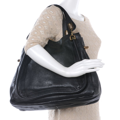 Chloe Calfskin Medium Paraty Tote Black 2 of 8