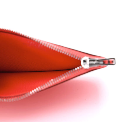 Hermes Epsom Enamel Constance Slim Wallet Rose Texas Rouge De Coeur 7 of 10