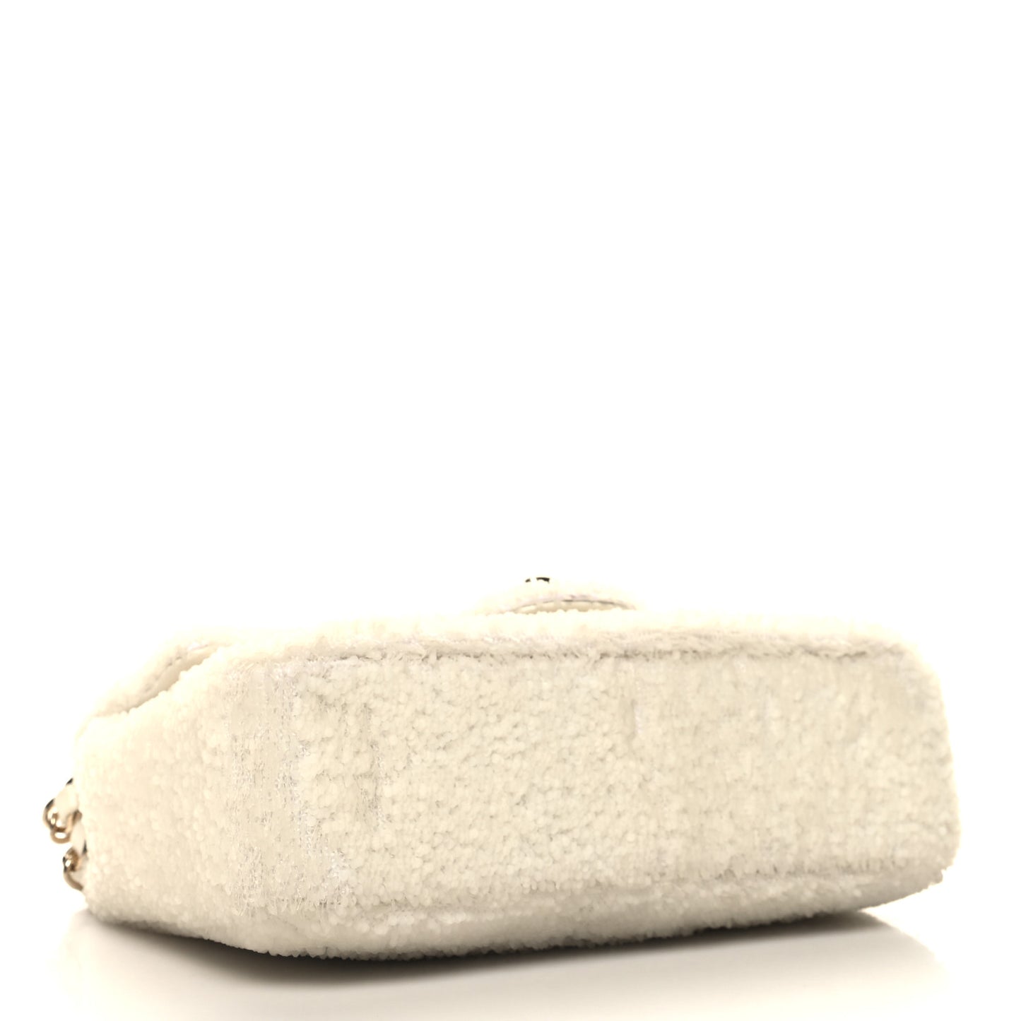 Sequin Mini Rectangular Flap White