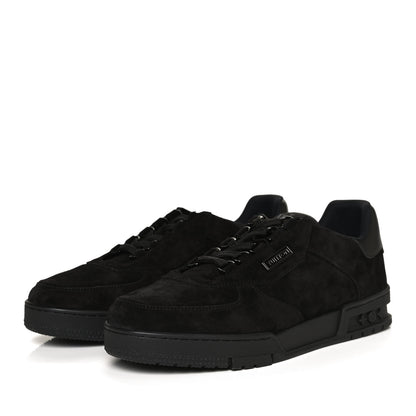 Louis Vuitton Suede Mens LV Trainer Sneakers 8.5 Black 3 of 10