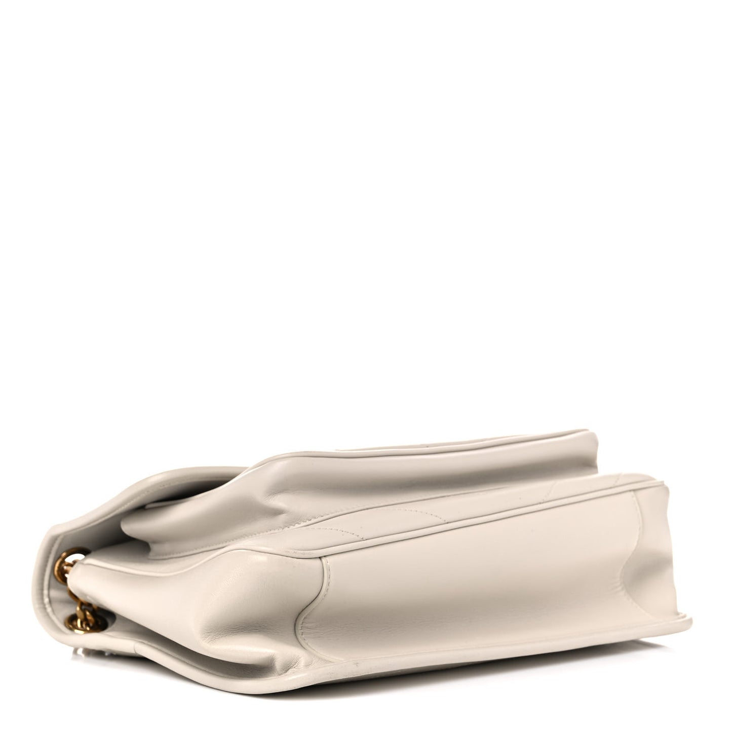 Lambskin Matelasse Monogram Medium Niki Chain Satchel Ivory