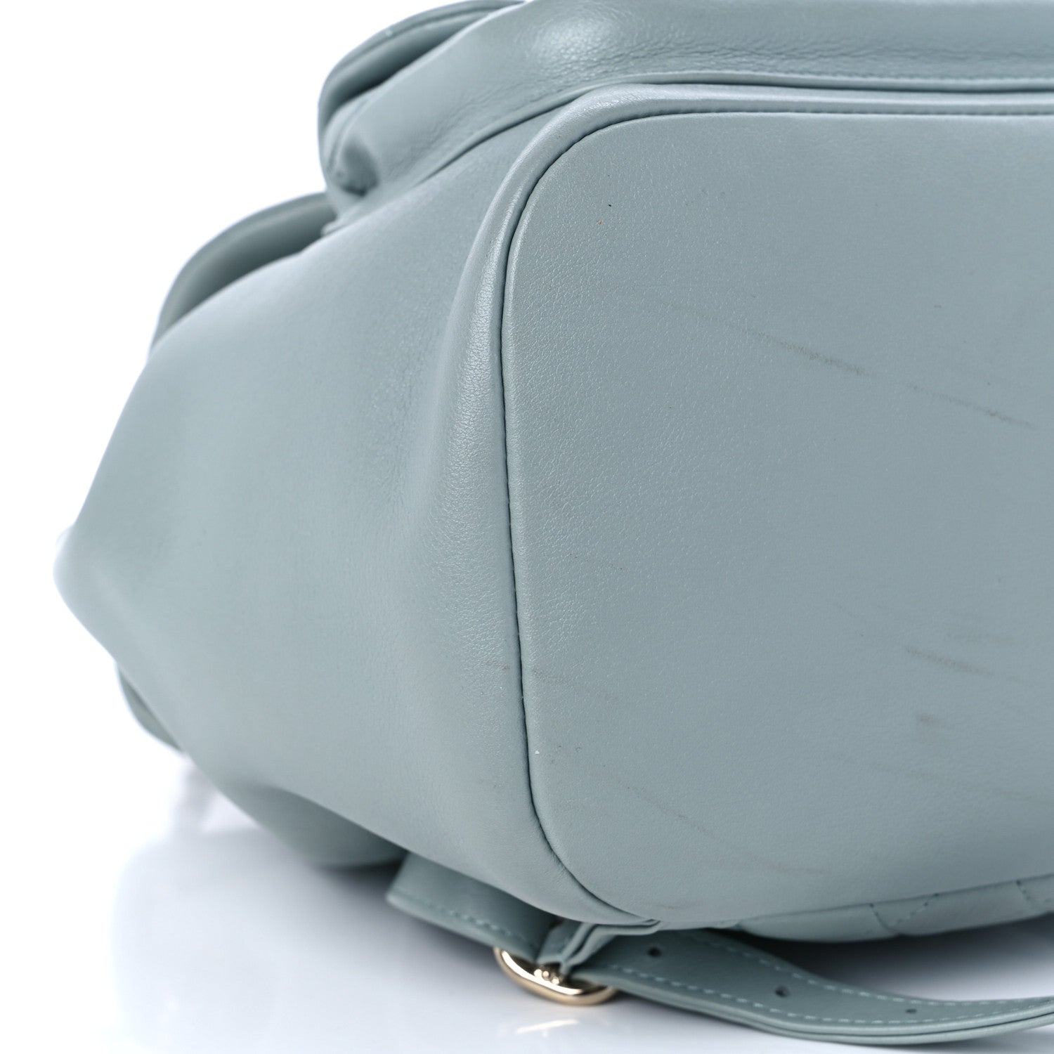 Chanel Lambskin Quilted Large Duma Drawstring Backpack Light Blue 8 of 12