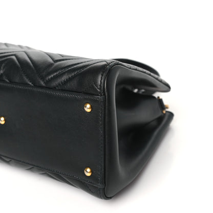 Gucci Calfskin Matelasse Small GG Marmont Tote Black 10 of 15