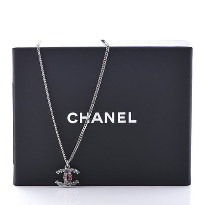 Chanel Crystal CC Necklace Gold Multicolor 6 of 6