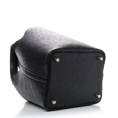 Hermes Ostrich Picotin Lock 18 Black 3 of 4