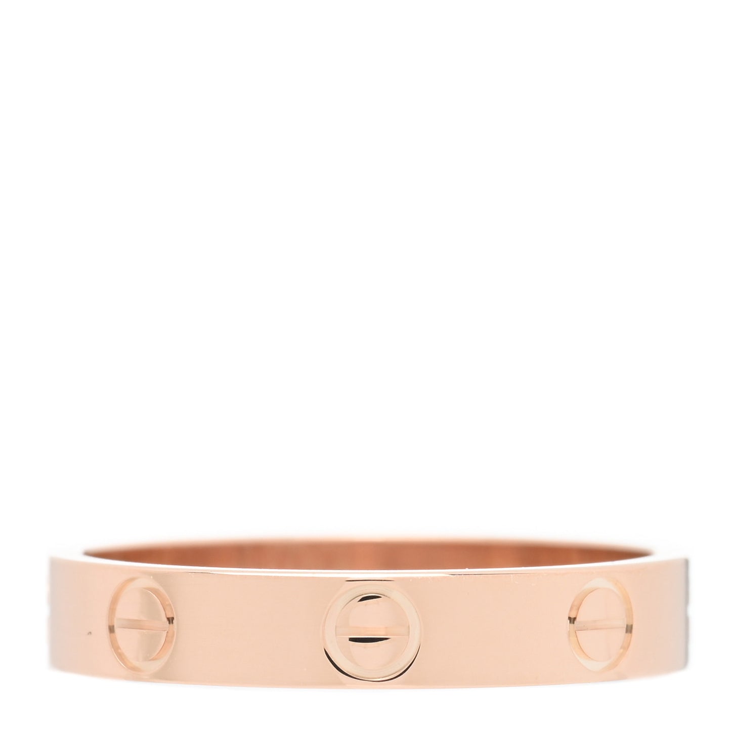 18K Pink Gold 3.5mm LOVE Wedding Band Ring 56 7.5