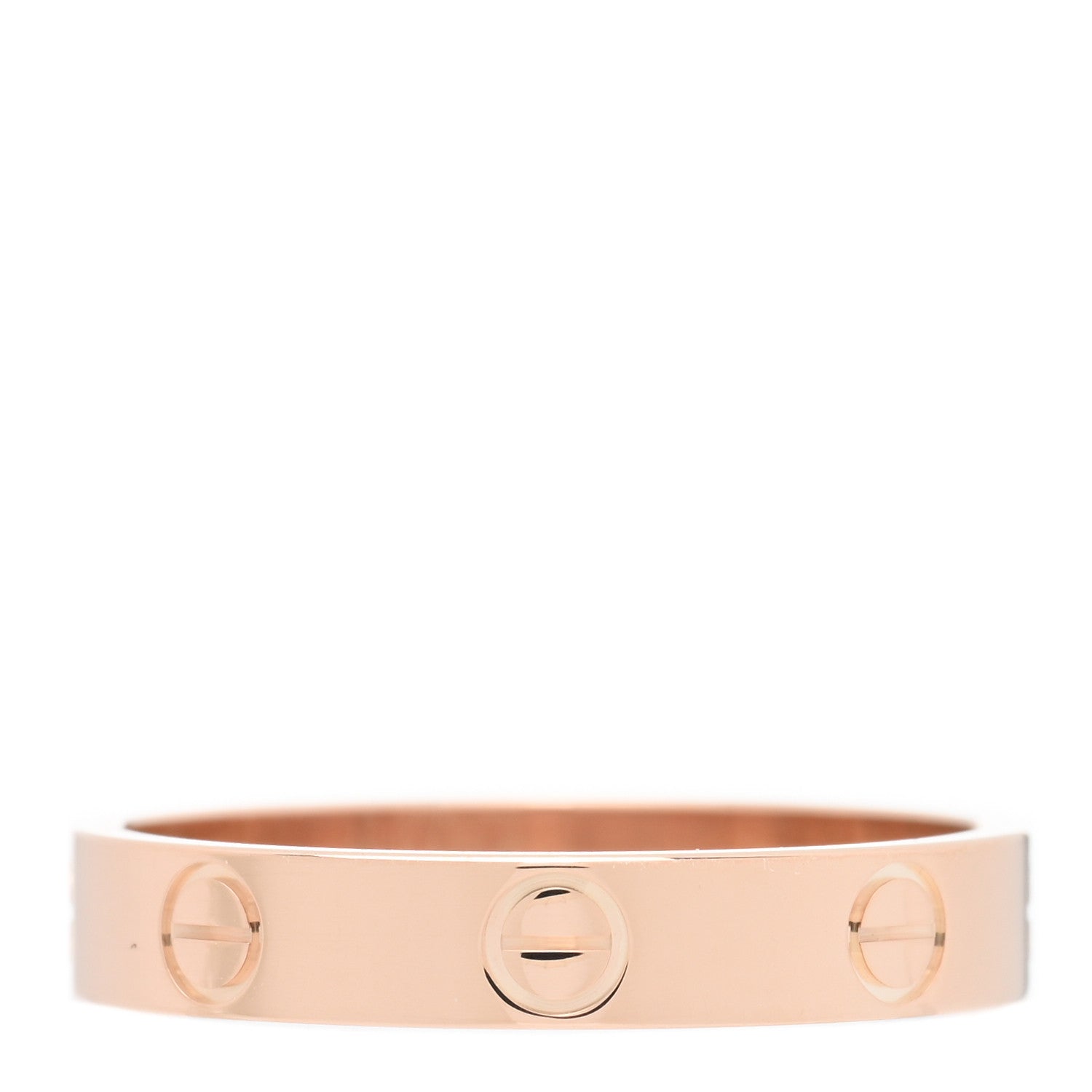 Cartier 18K Pink Gold 3.5mm LOVE Wedding Band Ring 56 7.5 3 of 4