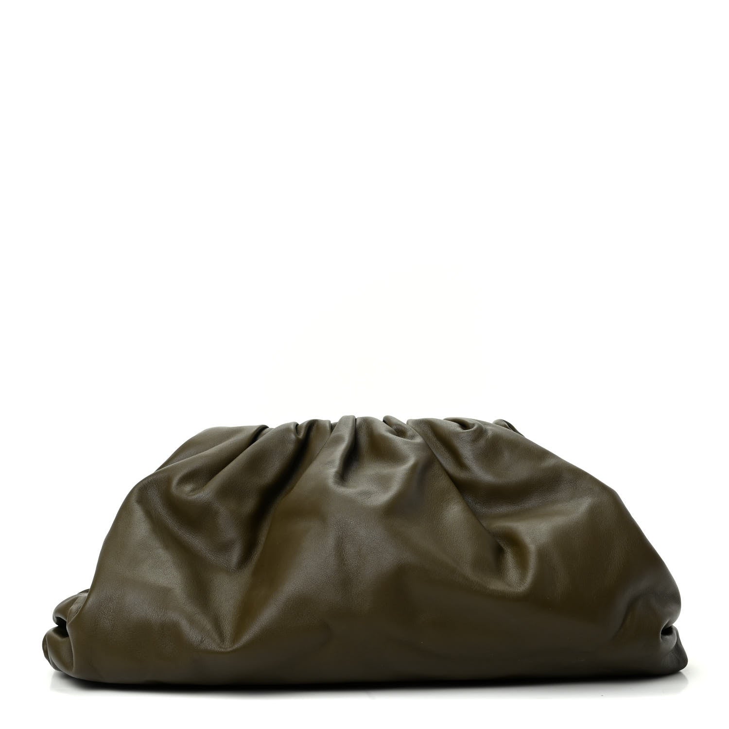 Bottega Veneta Smooth Butter Calf The Pouch Oversized Clutch Kaki Fondent 1 of 6