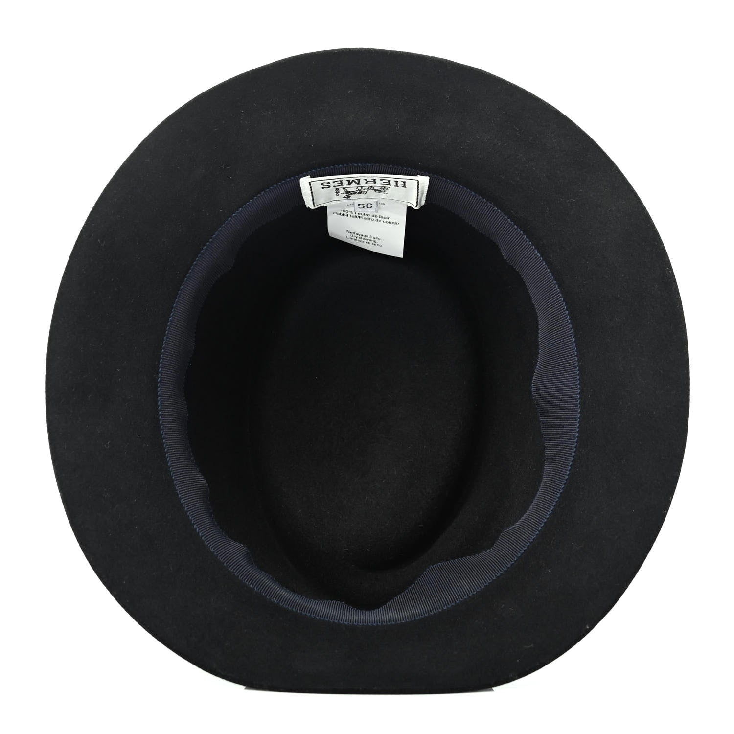 Hermes Rabbit Felt Hat 56 Black 4 of 5