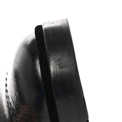 Chanel Shiny Calfskin Velvet Pearl Combat Short Boots 40.5 Black 9 of 17