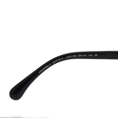 Chanel Acetate Cat Eye 5375 Sunglasses Black 5 of 7