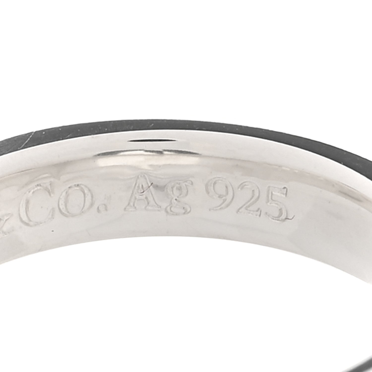 Tiffany Sterling Silver Narrow 1837 Band Ring 49 5 5 of 6
