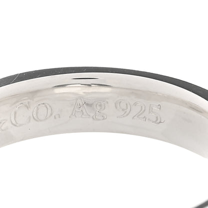Tiffany Sterling Silver Narrow 1837 Band Ring 49 5 5 of 6