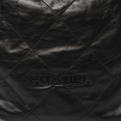 Chanel Shiny Calfskin Quilted Chanel 22 Backpack So Black 8 of 11