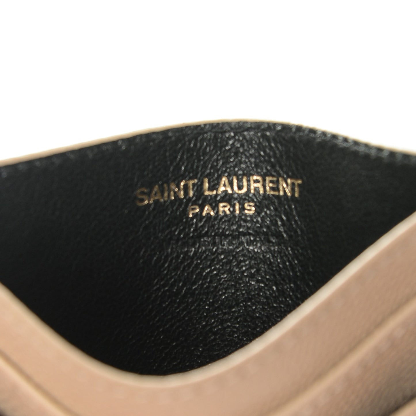 Grain De Poudre Matelasse Chevron Monogram Credit Card Case Nude Powder